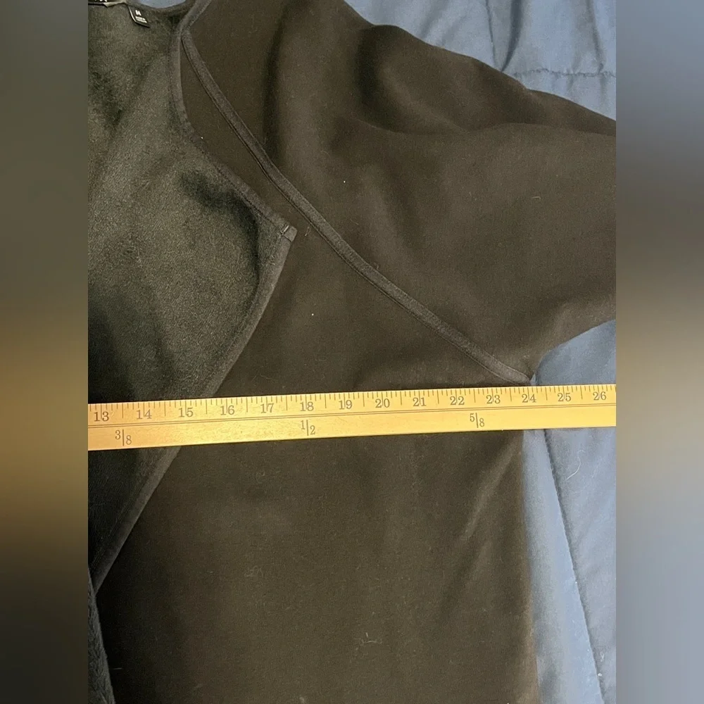 Athleta Cozy Karma Black Open Front Oversized Jacket Coat Medium